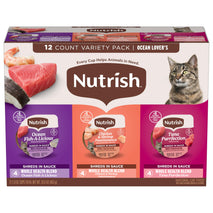 rachael ray grain free ocean lover's variety pack wet cat food 12 count 2.8 oz cups