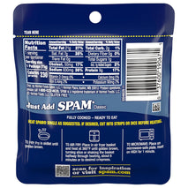 SPAM Classic Single 9 Grams Protein 2.5 oz Pouches 12 Pack