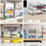 Clear Acrylic Stackable Storage Drawers for Bathroom, Kitchen, and Vanity