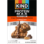 KIND Protein MAX Crispy Chocolate Peanut Butter Snack Bars, 12 Count Box, 20g Protein, Keto Friendly