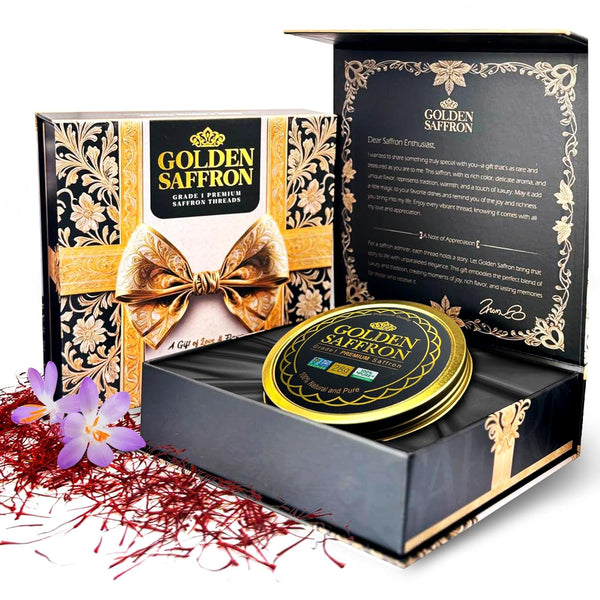 Golden Saffron, Finest Pure Premium All Red Saffron Threads Grade A+ Super Negin, Non-GMO Verified 2.0 Grams