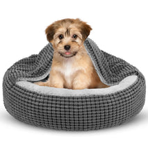 siwa mary small dog bed with attached blanket 23 inch washable anti-slip bottom calmer