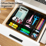 Vtopmart Office Desk Drawer Organizers Set, 25 PCS Plastic Trays, Storage Bins for Desk Accessories and Bathroom