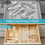 8 Pack Shallow Drawer Dividers for Kitchen Utensil and Underwear Storage