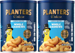 PLANTERS Deluxe Salted Whole Cashews - Plant-Based Protein, Roasted Cashew Flavor, Kosher, 1 lb 2.25oz Canister