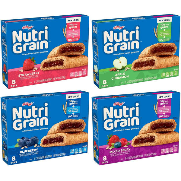Nutri-Grain Soft Baked Breakfast Bars Variety Pack Whole Grain