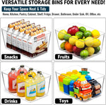 12 pack large clear storage bins with handles and labels for home organization