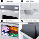 Large Collapsible Stackable Storage Bins with Lids for Home and Office