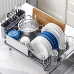 304 Stainless Steel Dish Drying Rack with Large Capacity and Drain Board