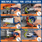 TooyBing kids tool bench set with electric drill and realistic tools for toddler 3-5 year olds easy setup