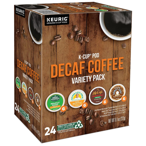 Keurig Decaf Coffee Variety Pack, 24 Count, Single Serve K-Cup Pods