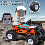 kidcia 1:16 scale rc monster truck for kids 4-12, 2.4ghz all terrain car with durable components