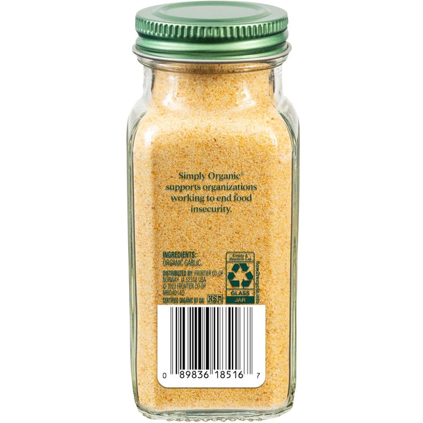 Simply Organic 3.64-Ounce Jar Pure A-Grade Organic Garlic Powder Kosher Non GMO
