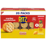 RITZ Cheese Sandwich Crackers, 20 snack packs, 6 crackers per pack