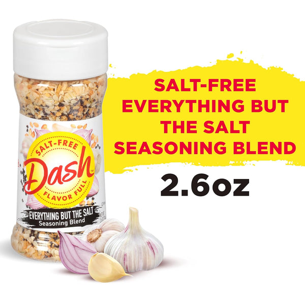 Dash salt-free everything seasoning blend, 2.6 oz, gluten-free, no MSG, no artificial colors