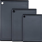 3-piece plastic cutting board set for kitchen use