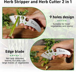 Plys Herb Stripper Tool 9 Holes - Stainless Steel Kitchen Herb Stripping Tool, Herb Leaf Peeler for Kale, Chard, Collard Greens, Rosemary, Thyme, Parsley and Basil, 2025 Professional Kitchen Gadgets