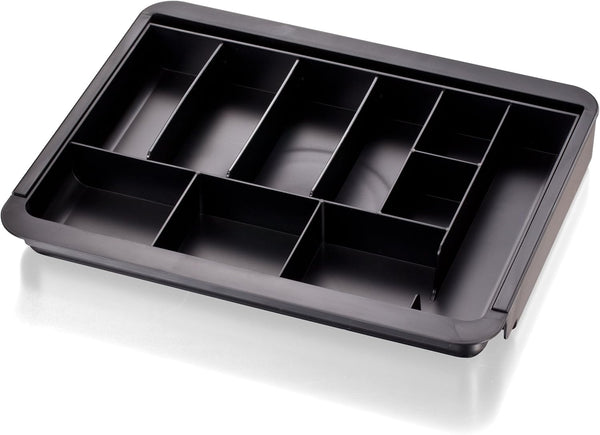Adjustable drawer organizer tray for office and home use
