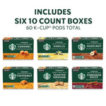 Starbucks K-Cup Coffee Pods Variety Pack 60 Keurig Pods