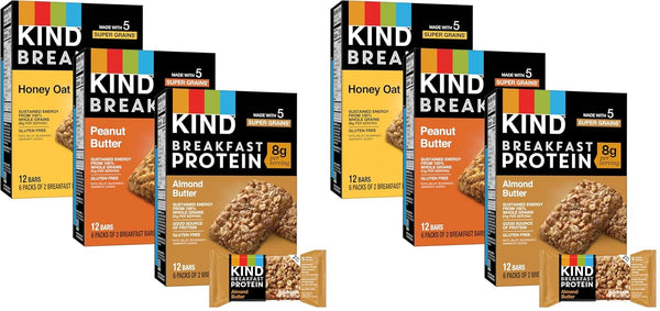 KIND Breakfast Bars Variety Pack, 18 Count, Gluten Free, Low Sodium
