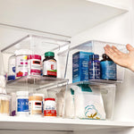 Clear Stackable Storage Bins with Lids for Pantry Organizer and Storage