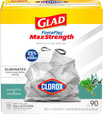 Glad Tall Kitchen Trash Bags 13 Gallon, MaxStrength Cherry Blossom Garbage Bags, Drawstring, 90 Count - Rayz Mart
