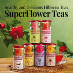 Hibiscus Blueberry Superflower Herbal Tea 36 Tea Bag Tin