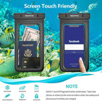 4 Pack 8.5“ Waterproof Cell Phone Pouch - Underwater Dry Bag Case Lanyard -Water Proof Clear Holder Protector for iPhone 17 16 Pro Max Plus Air Samsung Galaxy S25 Ultra Note for Beach Swimming