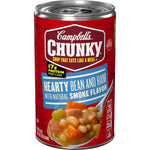 Campbell's Chunky Hearty Bean Soup with Ham, 19 Oz Can, Protein Rich, Microwaveable, Pantry Staple