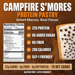 Protein Pastry, Campfire S'mores, Keto Friendly Snack, 22g Protein, Low Carb, Soft Baked