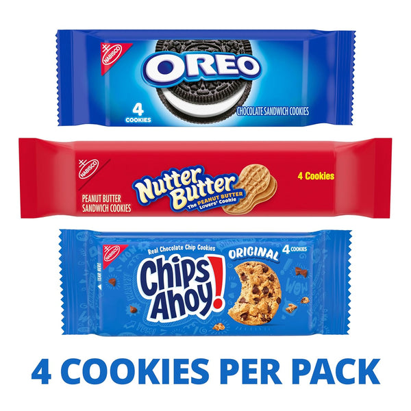 Nabisco Cookies Variety Pack with OREO Nutter Butter and CHIPS AHOY Cookies
