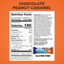 Pure Protein Chocolate Peanut Caramel Bars - 20g Protein, 3g Sugar, 190 Calories, 12 Count, Gluten Free