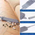 Retractable Microfiber Dusting Cloths with Long Handle 60inches for Cleaning Under Appliances Furniture Couch Fridge