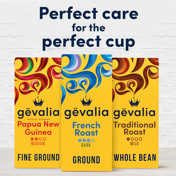 Gevalia French Roast Dark Roast Ground Coffee, 12 oz Bag