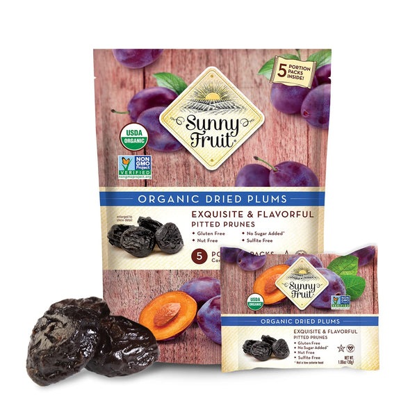 Sunny Fruit Soft Organic Pitted Prunes, 2.5 Pound Bulk Bag