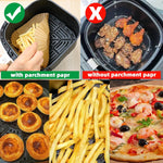 Air Fryer Liners Disposable,200PCS Victoyaw 9 Inch Square Air Fryer Parchment Paper Liners for 5-8QT Air fryer,Non-Stick Waterproof Airfryer Liners