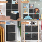 Storage Cubes for Organization and Closet Use, 6 Pack Fabric Foldable Collapsible Bins with Handles