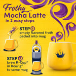 Gevalia Frothy 2-Step Artificially Flavored Mocha Latte Espresso Style K-Cup Coffee Pods & Froth Packets Kit