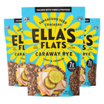 ELLA’S FLATS® Sesame All Seed Savory Crisps – All Natural, Gluten Free, Good Source of Protein, High Fiber, Vegan and Keto Friendly (3 Pack)
