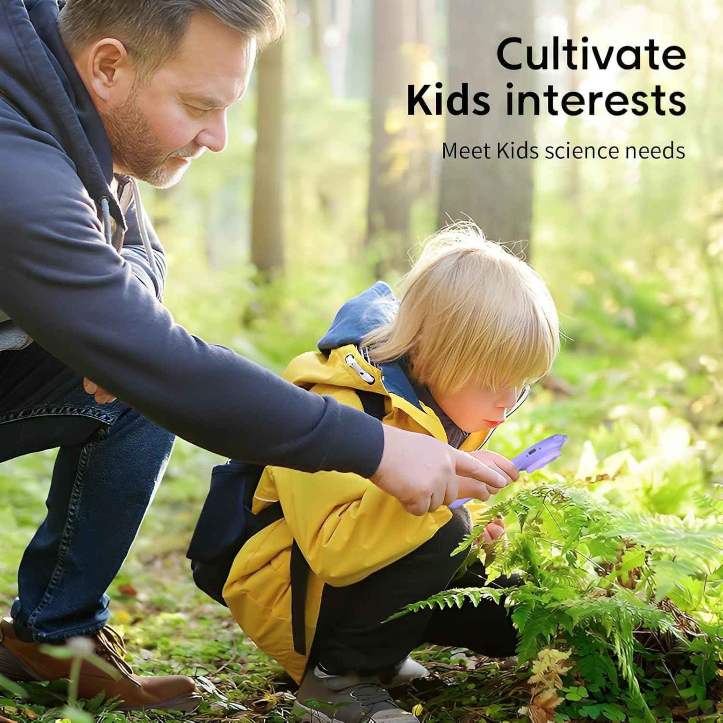 Microscope for Kids - Mini Pocket Handheld Microscope for Toddlers-STEM Educational Science Kit Toys for Christmas Birthday Gifts Toys for 5 6 7 8 9 10 11 12 Year Old Girls（Purple）