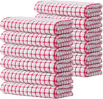 Kitinjoy Cotton 8 Pack Terry Kitchen Dish Cloths, 12 x 12 Inches Super Soft and Absorbent Dish Rags, Quick Drying Dish Towels for Washing Dishes, Mixed Color