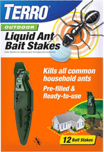 terro t1813b liquid ant baits outdoor ready-to-use terro ant traps kills household ants 12 stakes