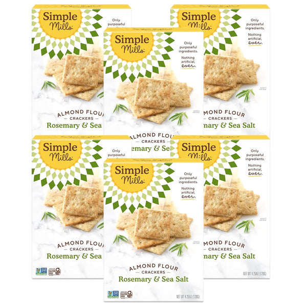 Simple Mills Almond Flour Crackers, Farmhouse Cheddar, 4.25 oz, 3 count