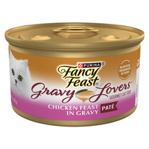 fancy feast gravy lovers chicken feast pate in 3 oz cans for adult cats (pack of 24)