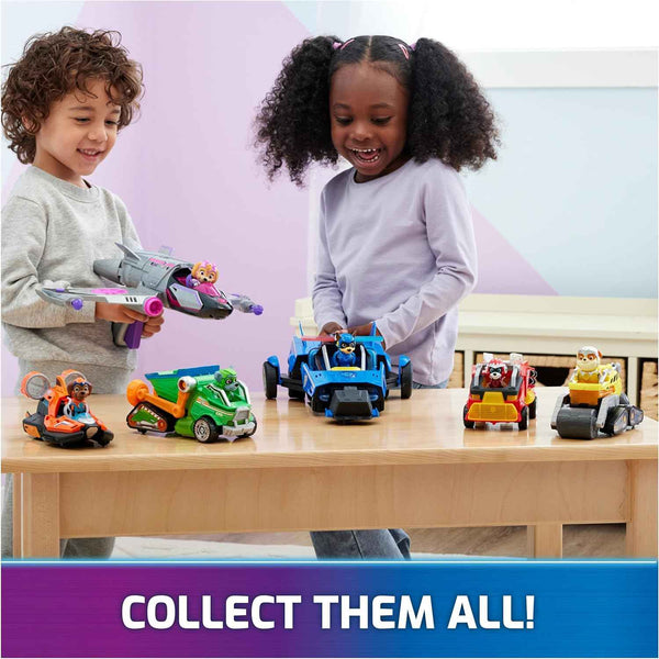 Paw Patrol: The Mighty Movie, Chase's Mighty Transforming Cruiser with Mighty Pups Action Figure, Lights and Sounds, Kids Toys for Boys & Girls 3+