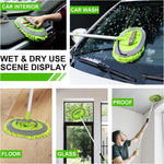 62" Adjustable Length Car Wash Brush Kit with Long Handle Microfiber Car Cleaning Supplies