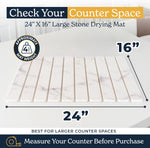 Oleex 3-Pack Stone Dish Drying Mat Set for Kitchen Counters