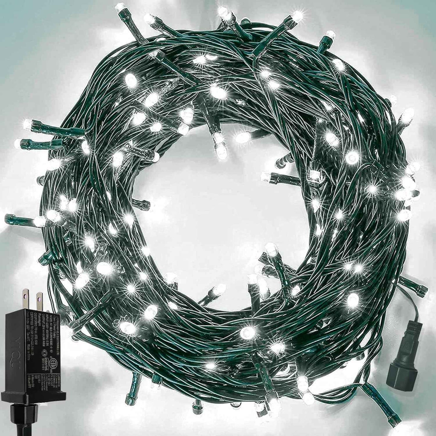Upgraded 75.8 FT 200 LED Christmas String Lights Outdoor/Indoor, Timer & Memory Function & 8 Modes, Extendable Green Wire Waterproof Fairy String Lights for Xmas Tree Holiday Party Garden (Warm White)