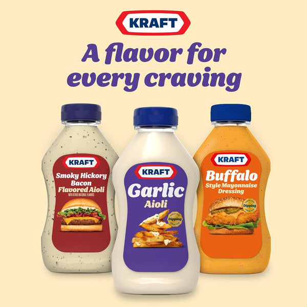 kraft mayo garlic aioli 12 oz bottle condiment