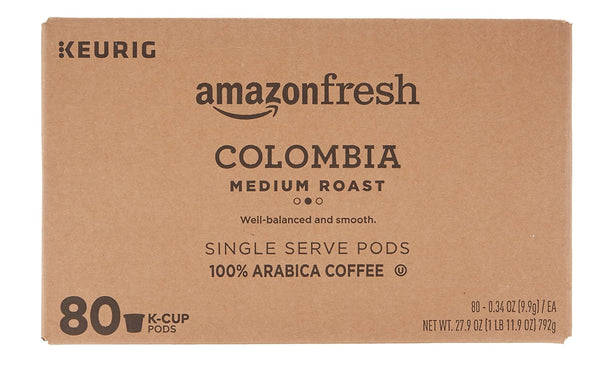 AmazonFresh 80 Ct K-Cups Colombia Medium Roast Keurig Compatible